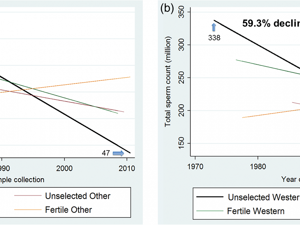 Two charts showing sperm decline