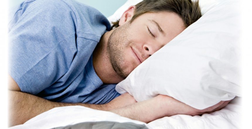 Man sleeping on pillow